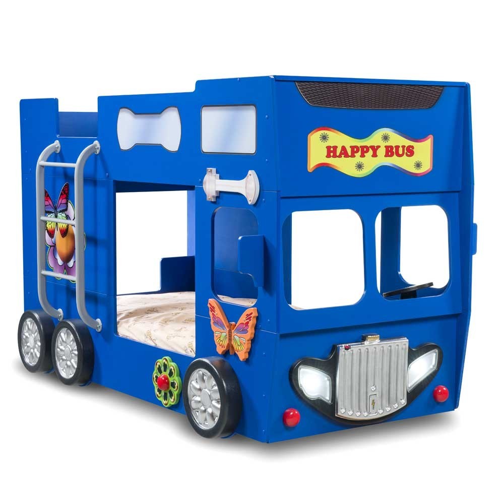 plastiko Happy Bus Bett blau