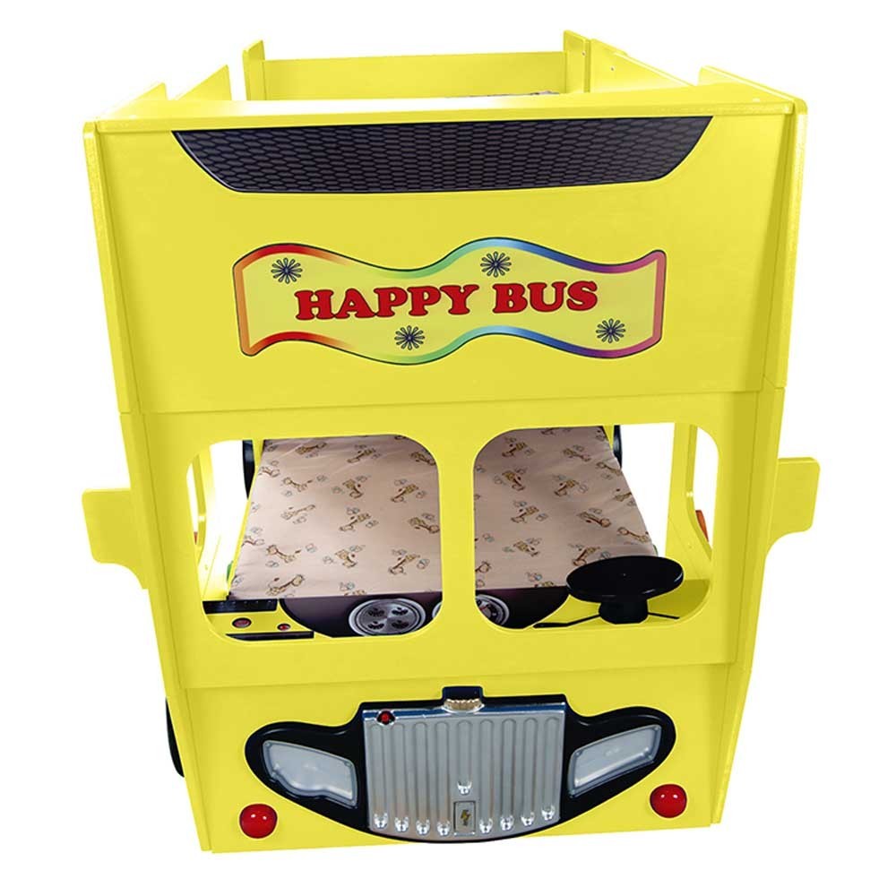 plastiko happy bus bed yellow frieze