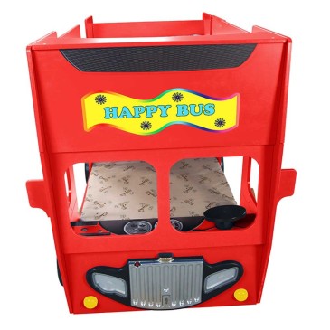 plastiko happy autobús cama frontal rojo