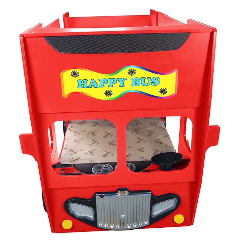 plastiko happy bus letto rosso frontale