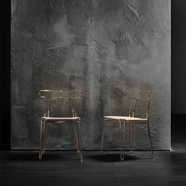 Colico Jackie chair in steel and leather made in Italy available in several finishes