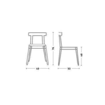 Jackie chair by Colico technical sheet