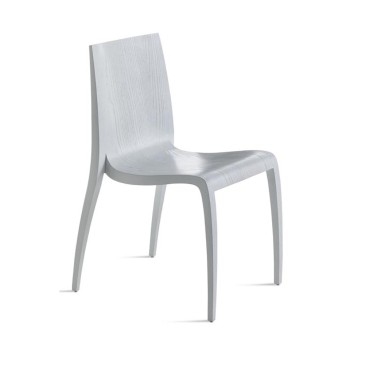 Horm Ki design stoel in massief hout stapelbaar gemaakt in Italië