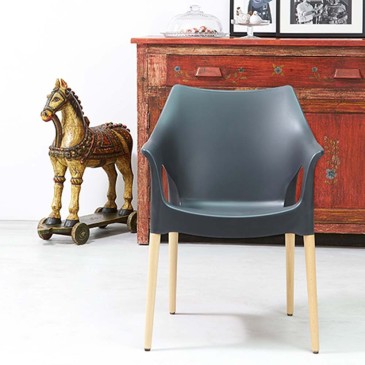 Cadeira Scab Design com braços Natural Ola | kasa-store