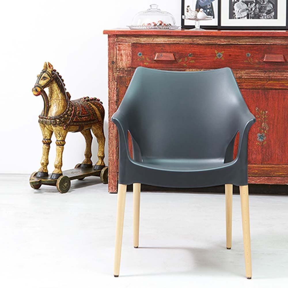Scab Design stoel met armleuningen Naturel Ola | kasa-store