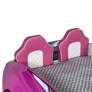 Autovormig bed met licht, geluid en leren stoelen | Kasa-winkel