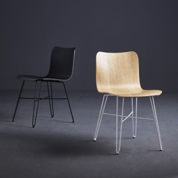 Colico Dandy Iron chair with steel structure and different finishes