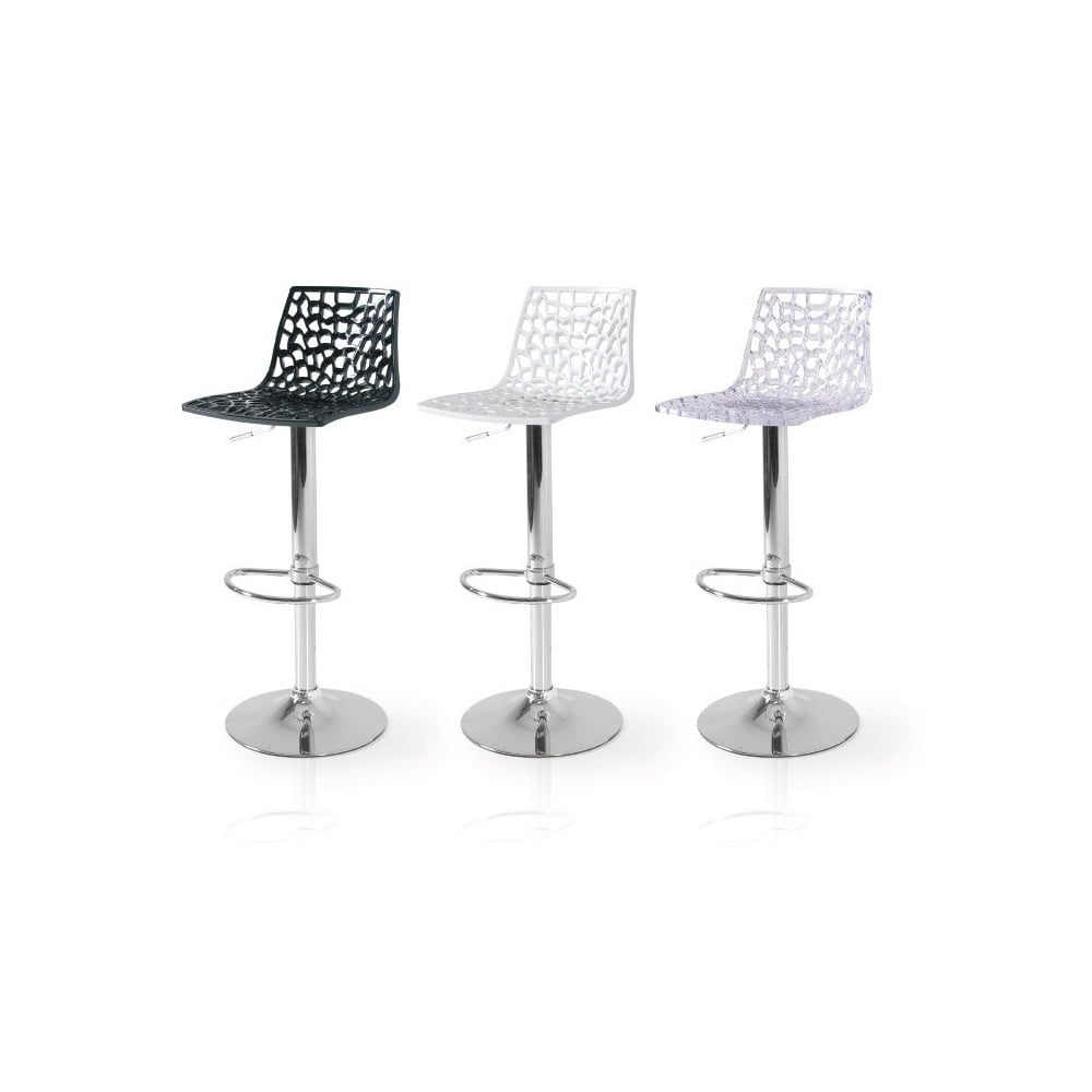 Klass stool with chromed A91 steel base and gas lift with polycarbonate or polypropylene seat
