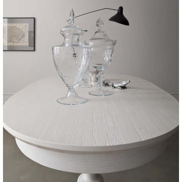 Callesella Ovaler Tisch aus Massivholz ausziehbar bis 229 cm
