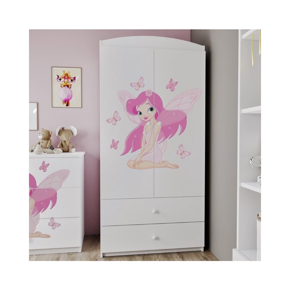 Δίπορτη ντουλάπα για κοριτσίστικο υπνοδωμάτιο | kasa-store