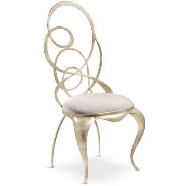 Cantori Ghirigori stoel gemaakt in Italië met laser bewerkte rug