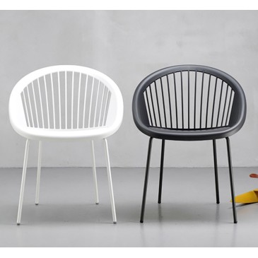 Scab design Giulia fauteuil avec pieds chromés | kasa-store