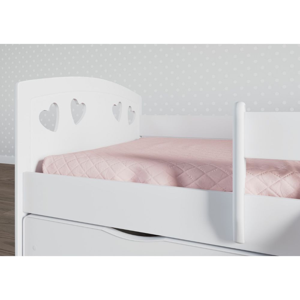 Julia children's bed by Kocot white with chest of drawers and mattress - detail