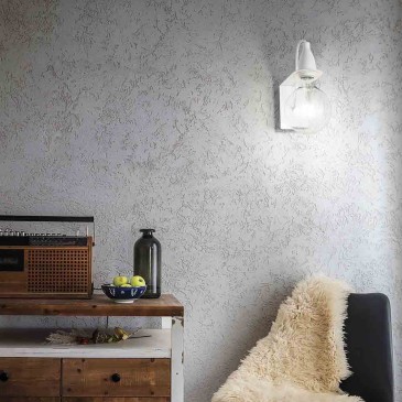 Radio Wall Lamp in chromed metal and cable covered in fabric. Available in three finishes