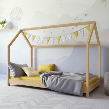 Bella children's bed by Kocot in natural pine wood