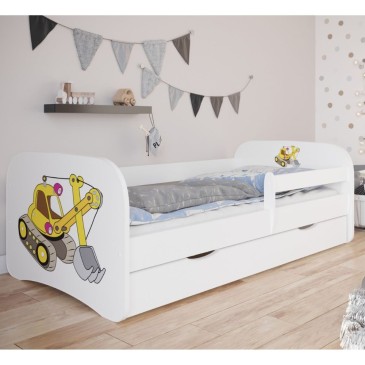Cama de solteiro Baby Dreams com gavetas disponível em diversas estampas