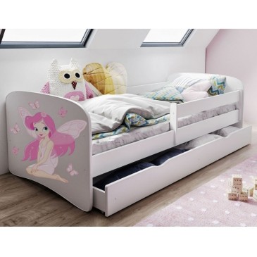 Baby Dreams Einzelbett für Mädchen mit Schubladen in verschiedenen Ausführungen erhältlich