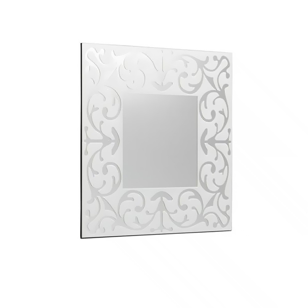Espejo decorado Namaste de Stones con marco plateado