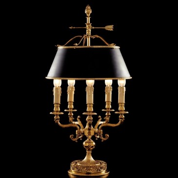 Napoleon bordlampe fra Badari i bronse og gull | Kasa-Store
