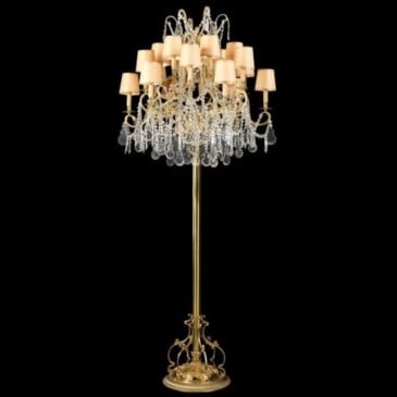 Firenze gulvlampe fra Badari med bohemske krystaller for luksuriøse miljøer