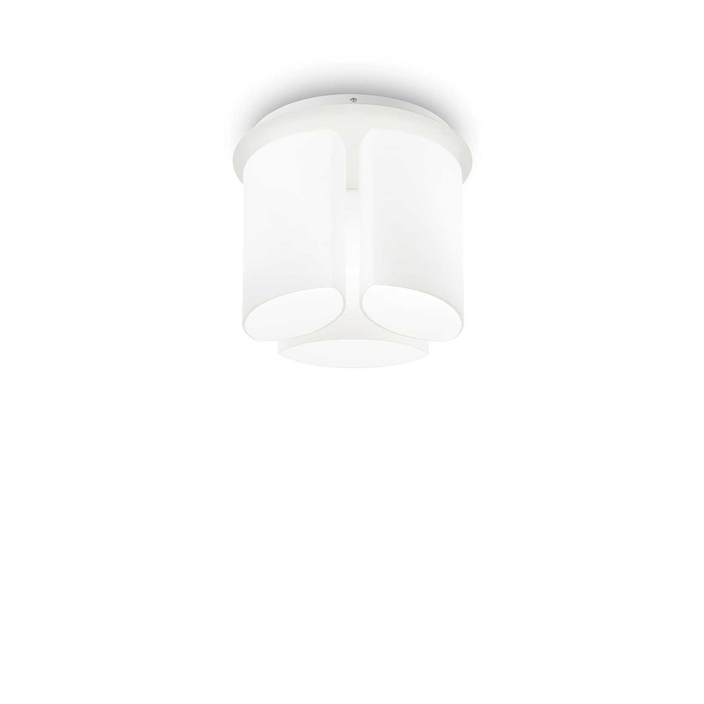 Plafonnier en amande fabriqué par Ideal-Lux disponible avec 3 et 9 lumières | kasa-store