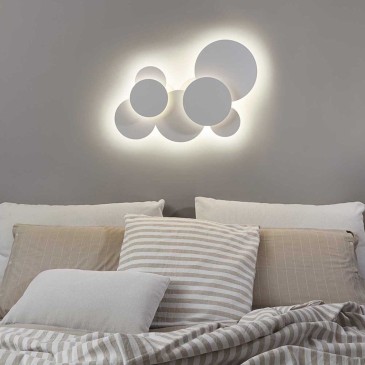Cloud ceiling lamp by Ideal-Lux with a modern design with LED lights