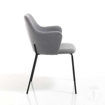 Tomasucci Sonia Set aus 2 Stühlen mit festem Stoffbezug und Metallstruktur