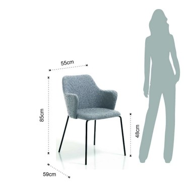Tomasucci Sonia ainutlaatuisen muotoilun ja mukavuuden tuoli