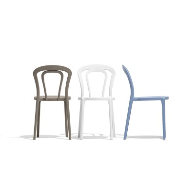 Connubia Caffè set of 4 chairs made entirely of polypropylene also suitable for outdoor use