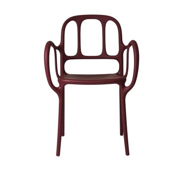 Conjunto de 4 cadeiras Magis Milà com braços para interiores e exteriores em vários acabamentos