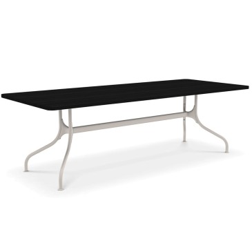 Magis Milà dining table with steel structure and wooden top
