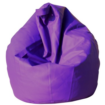 Maxi Poltrona sacco pouf grande 12 colori diversi in ecopelle con sfere in polietirene completamente sfoderabile