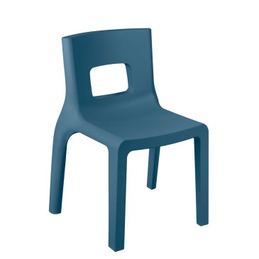 Conjunto de 2 cadeiras Lyxo Eos em polietileno, empilháveis tanto para interior como para exterior