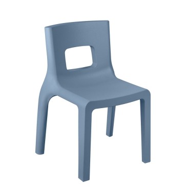 Σετ 2 καρέκλες Lyxo Eos από πολυαιθυλένιο, στοιβαζόμενες, κατάλληλο για εσωτερικούς και εξωτερικούς χώρους