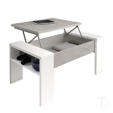 Low table with space-saving...