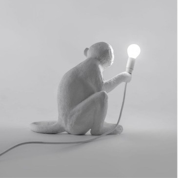 Seletti Monkey Sitting White