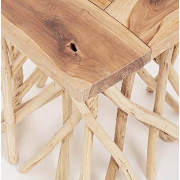 Tavolino Aili di Bizzotto realizzato in legno teak