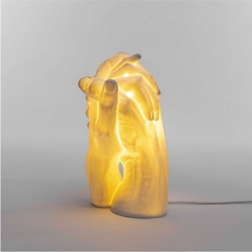 Lampe de table With Me de Seletti en porcelaine | Kasa-Store