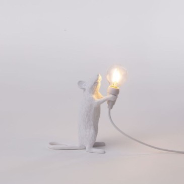 Seletti Mouse Lamp-Step Tischlampe aus Kunstharz, entworfen von Marcantonio