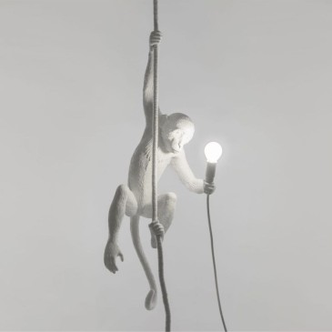 Lampe à suspension Seletti Monkey Lamp en résine conçue par Marcantonio