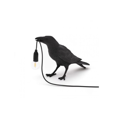 Seletti Bird Lamp Waiting Tischlampe aus Kunstharz | Kasa-Laden