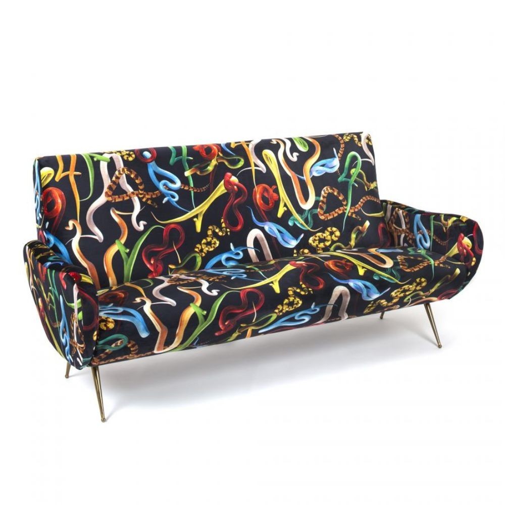 Snakes tre-seters sofa fra Seletti og Toiletpaper | Kasa-Store