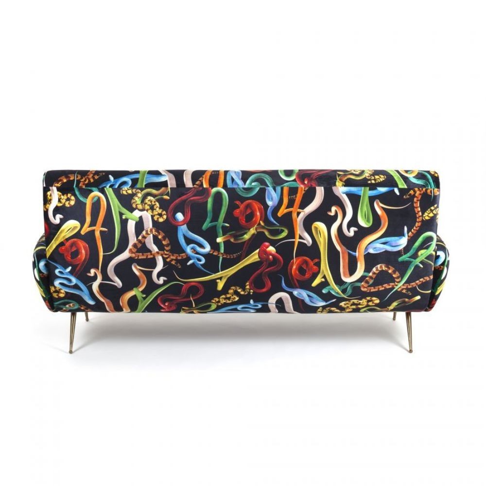 Snakes tre-seters sofa fra Seletti og Toiletpaper | Kasa-Store
