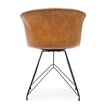 Bizzotto Loft Vintage Stuhl mit Öko-Leder bezogen | kasa-store