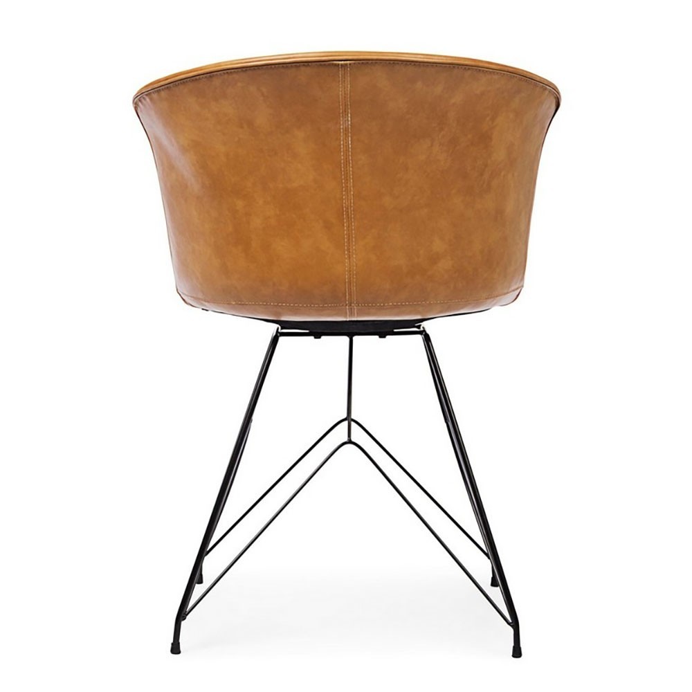 Cadeira Loft Vintage Bizzotto revestida em couro ecológico | kasa-store