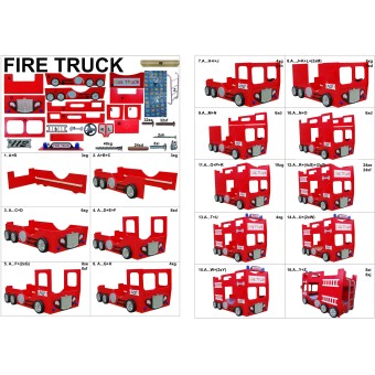 Bunk bed FIRE TRUCK DOUBLE