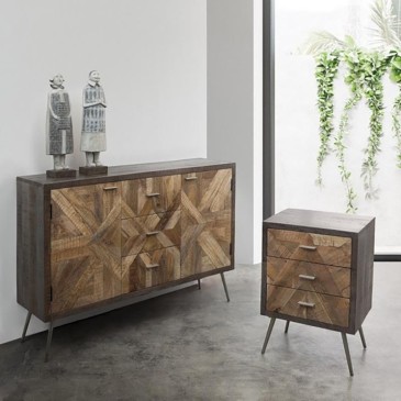 Norwood sideboard by Bizzotto industrial design wood structure