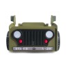 Off-road jeep-shaped bed in MDF with lights in the US Army headlights