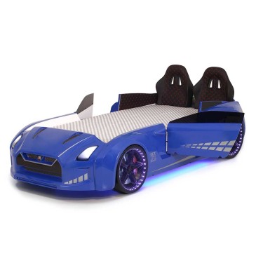 GTR children's car bed by Anka Plastik with opening doors available in various finishes