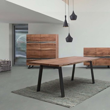 Aron sideboard by Bizzotto made of acacia wood with steel structure